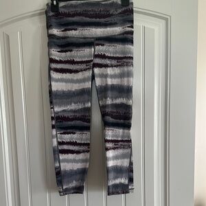 Mono B Gray and Black Tie-Dye Leggings